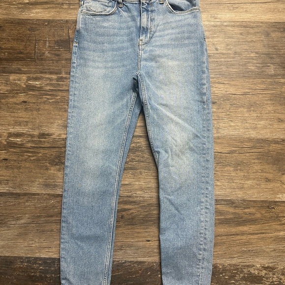Zara Light Blue Straight Leg Jeans - Picture 1 of 8